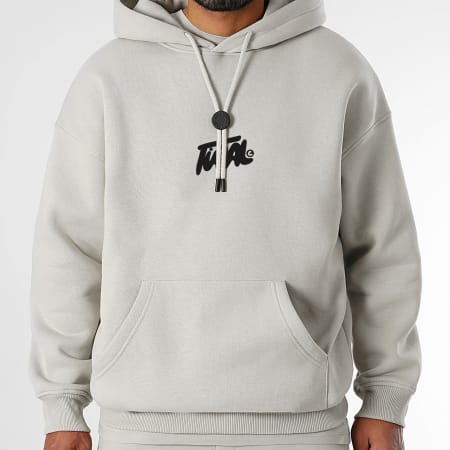 Final Club - Conjunto de sudadera con capucha y pantalón de chándal FNL Grey Logo