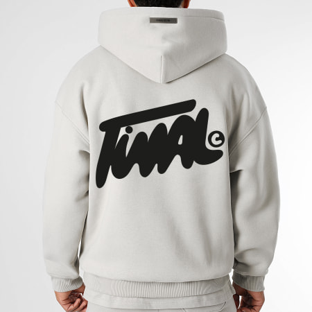 Final Club - Conjunto de sudadera con capucha y pantalón de chándal FNL Grey Logo