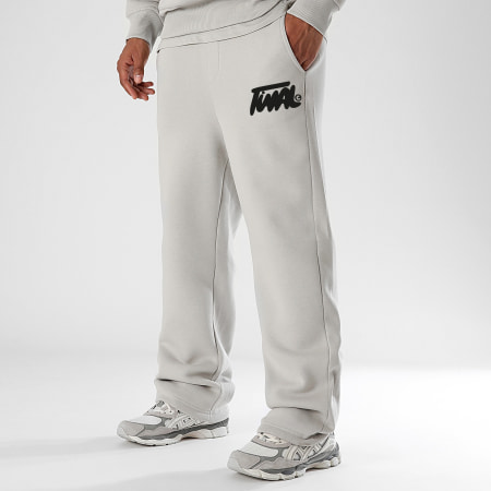 Final Club - Conjunto de sudadera con capucha y pantalón de chándal FNL Grey Logo