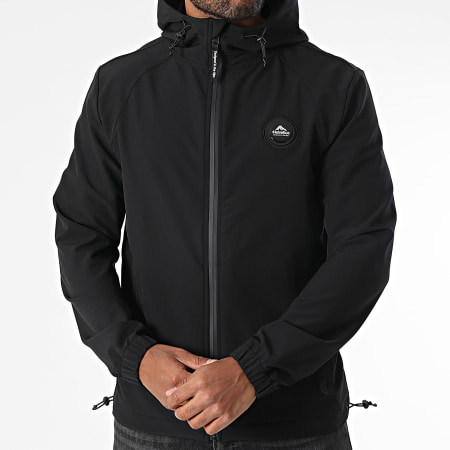 Helvetica - Veste Zippée Capuche Havane Noir