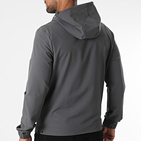Helvetica - Veste Zippée Capuche Havane Gris Anthracite