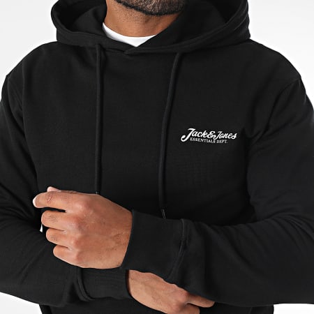 Jack And Jones - Ensemble Tee Shirt Sweat Capuche Et Short Jogging Beau Blanc Noir