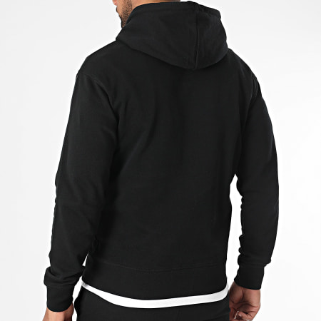 Jack And Jones - Ensemble Tee Shirt Sweat Capuche Et Short Jogging Beau Blanc Noir