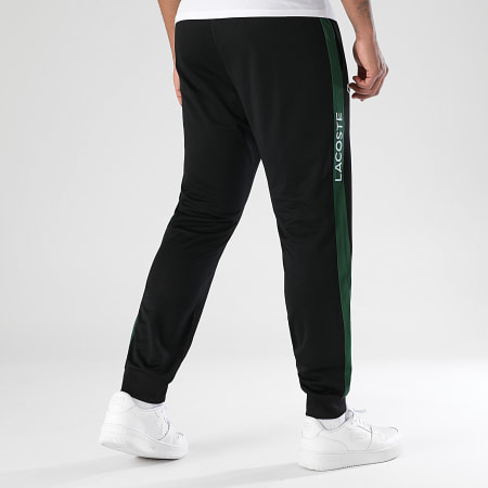 Lacoste Pantalon Jogging A Bandes Logo Crocodile Noir Vert