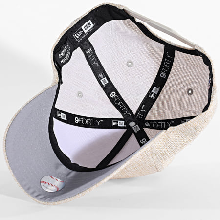 New Era - Tejido de algodón 9Forty NY Cap 60641095 Beige Chiné
