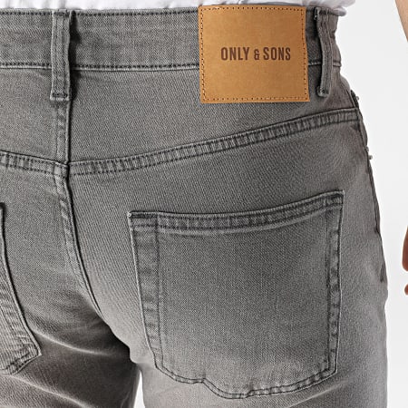 Only And Sons - Jean Regular Fit Weft Gris