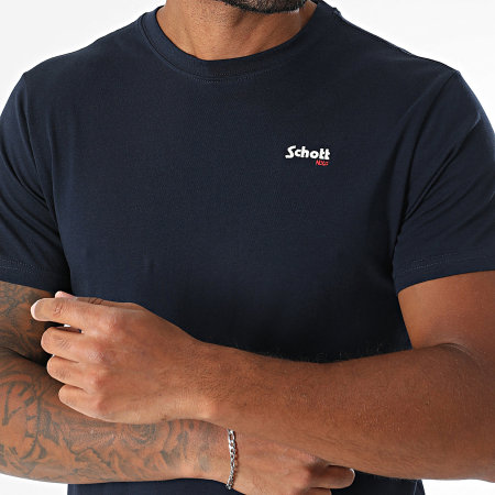 Schott NYC - Camiseta Casual Azul Marino