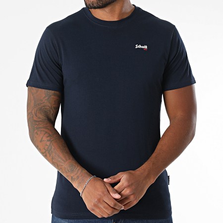 Schott NYC - Camiseta Casual Azul Marino