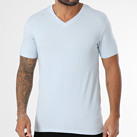 Teddy Smith - V-neck T-shirt Tawax 11016800D Light Blue