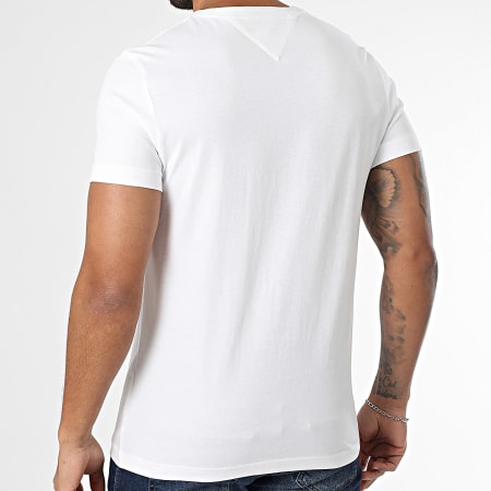 Tommy Hilfiger - Tee Shirt Col V Essential 0838 Blanc