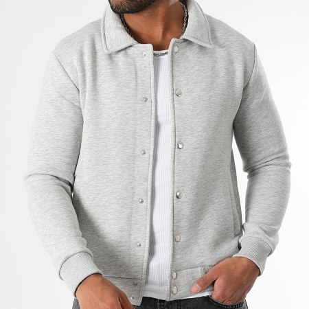 LBO - Veste Molleton 3762 Gris Chiné