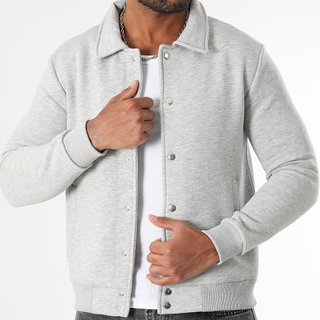 LBO - Veste Molleton 3762 Gris Chiné