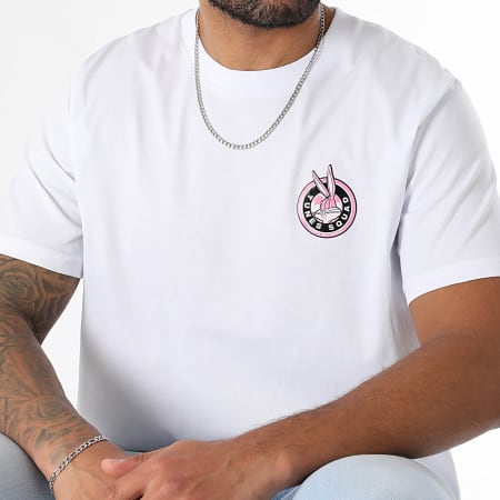 Looney Tunes - Camiseta oversize Badge Bugs Blanco