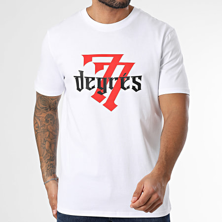 77 DEGRÉS - Camiseta blanca oversize con logotipo