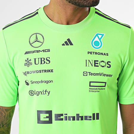 Adidas Sportswear - Tee Shirt A Bandes Mercedes AMG JZ7402 Vert Fluo