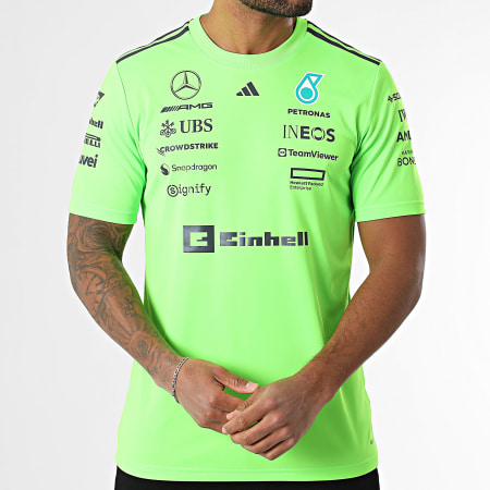 Adidas Sportswear - Tee Shirt A Bandes Mercedes AMG JZ7402 Vert Fluo