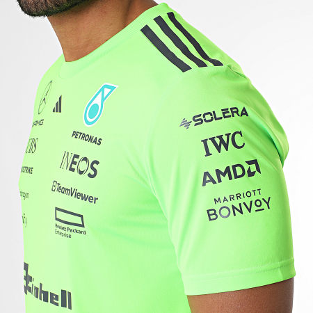 Adidas Sportswear - Tee Shirt A Bandes Mercedes AMG JZ7402 Vert Fluo