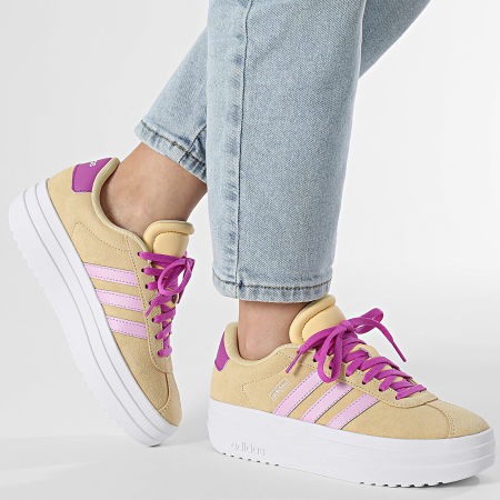 Adidas Sportswear - Baskets Femme VL Court Bold JI1019 Orange Tint Bliss Lilac
