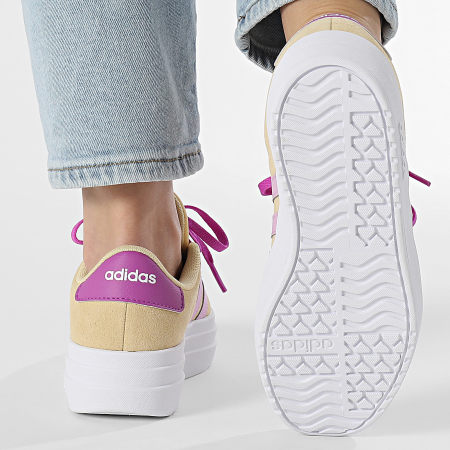 Adidas Sportswear - Baskets Femme VL Court Bold JI1019 Orange Tint Bliss Lilac