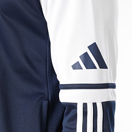 Adidas Sportswear - Sweat Capuche Zippé SQ25 JD2989 Bleu Marine Blanc