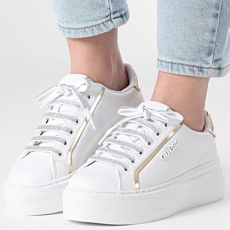 Guess Zapatillas Mujer FLJMRIELE12 Blanco Dorado Ryses