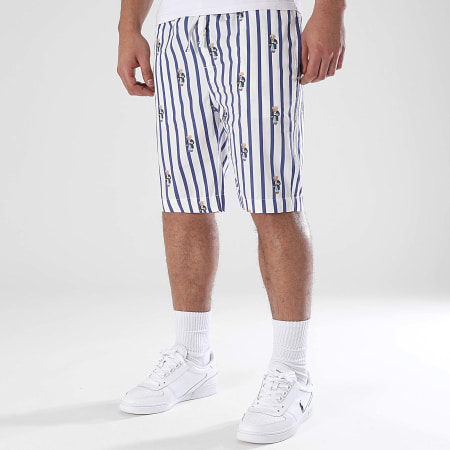 Polo Ralph Lauren - Short Jogging Polo Bear Blanc Bleu Marine