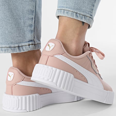 Puma Baskets Femme Carina Jr 401476 Rose Qaurtz Puma White