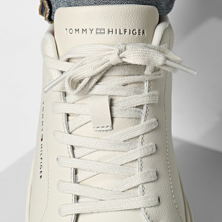 Tommy Hilfiger - Baskets Court Leather Detail Essential 5367 Alabaster