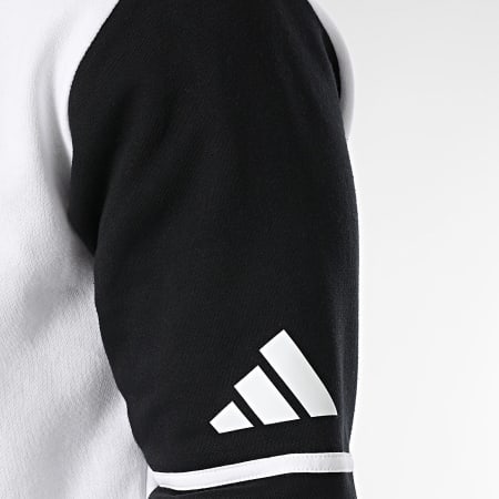 Adidas Sportswear - Sweat Crewneck A Bandes SQ25 JD2959 Blanc Noir