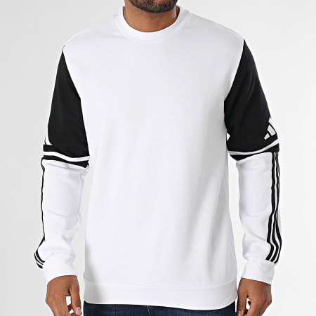 Adidas Sportswear - Sweat Crewneck A Bandes SQ25 JD2959 Blanc Noir