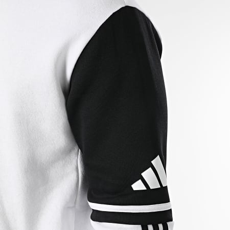 Adidas Sportswear - Sweat Capuche A Bandes SQ25 JD2976 Blanc Noir