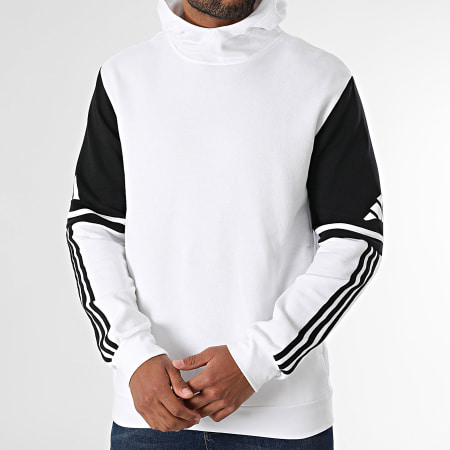 Adidas Sportswear - Sweat Capuche A Bandes SQ25 JD2976 Blanc Noir