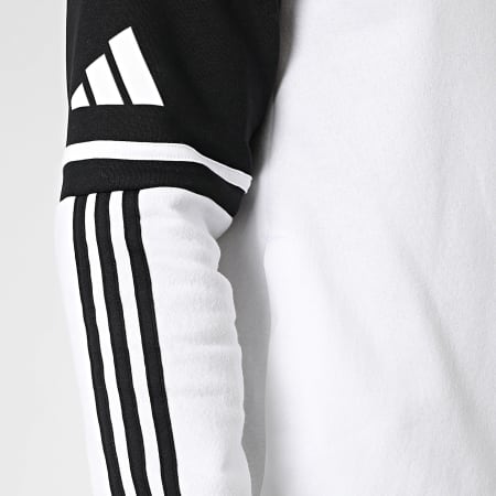 Adidas Sportswear - Sweat Capuche A Bandes SQ25 JD2976 Blanc Noir
