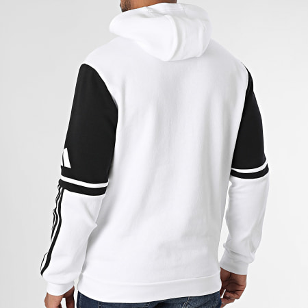 Adidas Sportswear - Sweat Capuche A Bandes SQ25 JD2976 Blanc Noir