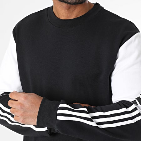 Adidas Sportswear - Sweat Crewneck A Bandes SQ25 JE2780 Noir Blanc