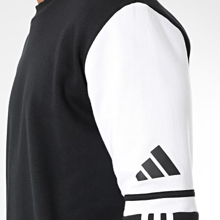 Adidas Sportswear - Sweat Crewneck A Bandes SQ25 JE2780 Noir Blanc