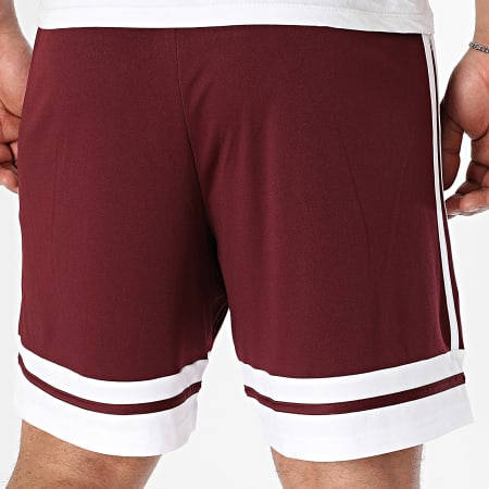 Adidas Sportswear - Short Jogging A Bandes Squa25 JC8677 Bordeaux