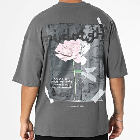 Ikao - Tee Shirt Oversize 139 Gris Anthracite