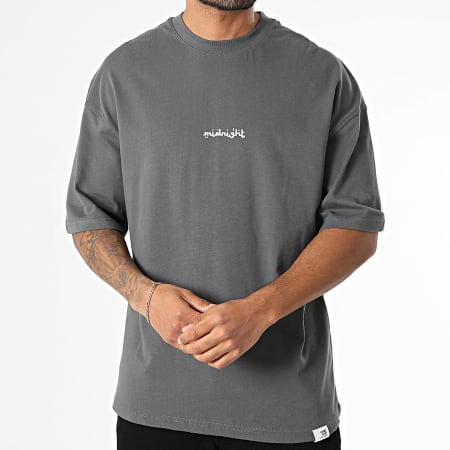 Ikao - Tee Shirt Oversize 139 Gris Anthracite