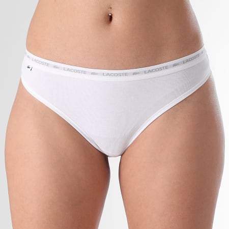 Lacoste - Set van 3 dames onderbroeken Zwart Grijs Heather Wit