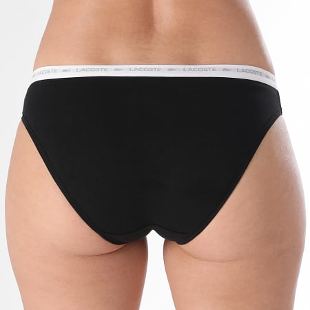 Lacoste - Set van 3 dames onderbroeken Zwart Grijs Heather Wit