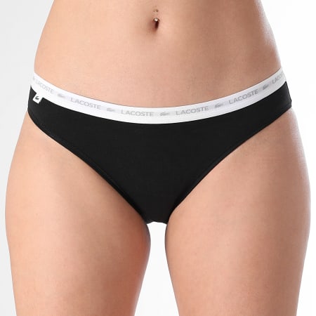 Lacoste - Set van 3 Klassieke Damestongs Zwart Grijs Heide Wit