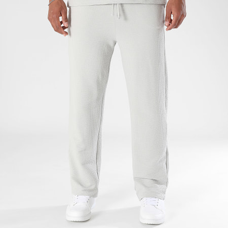 LBO - Pantalon Large Texturé 3768 Gris Clair
