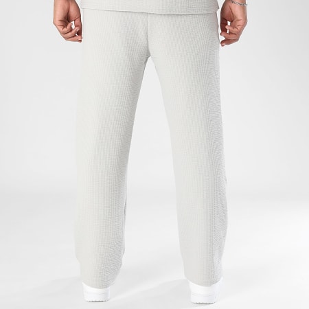 LBO - Pantalon Large Texturé 3768 Gris Clair