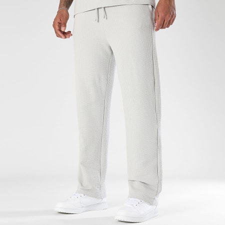 LBO - Pantalon Large Texturé 3768 Gris Clair