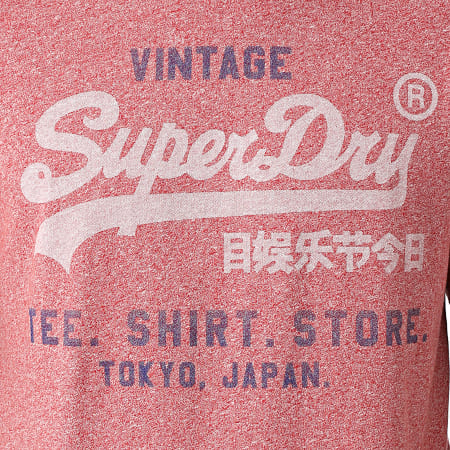 Superdry - Camiseta VL Classic Relaxed M1012203A Rojo Jaspeado
