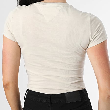 Tommy Jeans - Tee Shirt Femme Slim 0459 Beige