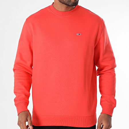 Tommy Jeans - Sweat Crewneck Flag 0741 Rouge