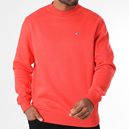 Tommy Jeans - Sweat Crewneck Flag 0741 Rouge