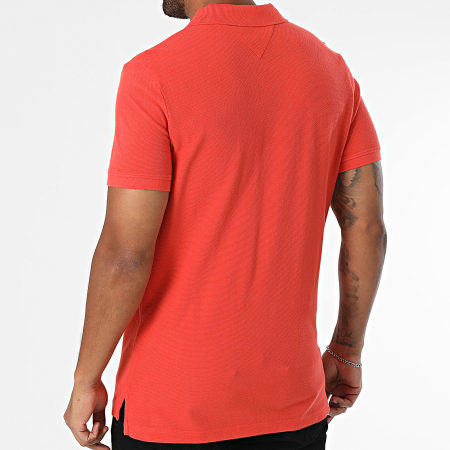 Tommy Jeans - Polo Manches Courtes Slim Essential 0226 Orange